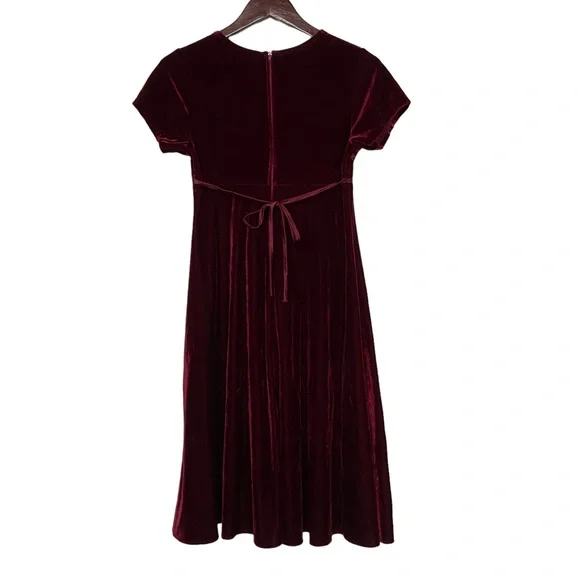 Vintage Red Crushed Velvet Bonnie Jean Dress